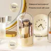 Boîtes de rangement support de cosmétique avec couvercle transparent à poussière à 360 degrés Rotation de comptoir de comptoir à lèvres Boîte à lèvres Organisateur