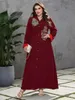 Abbigliamento etnico Abaya per le donne musulmane Con cappuccio Eid Party Abito lungo lungo Turchia Arabo Caftano Islam Robe Ramadan Abiti Marocco Jalabiya