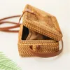 Shoulder Bags Aequeen Hand-woven Bag Square Straw Summer Fashion Women Handbags Bohemian Rattan Crossbody Travel Beach Bolsas