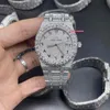 Die neueste Herren-Hip-Hop-Uhr im Jahr 2023, große Diamantlünette, hochwertige, galvanisierte, glänzende Uhr, CZ-Diamanten, voller Diamant, fac188n