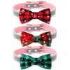 2050st Julhund Bows avtagbar krage Pet Bow Tie Accessories levererar små bowties 240314