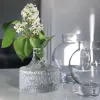 Vases European Style Glacial Glass Vase Ins Wind Transparent Vase Hydroponic Rose Dry Flower Large Mouth Vase Living Room Decoration