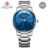 Montre en acier inoxydable de marque Julius Ultra mince 8mm hommes 30M montre-bracelet étanche Date automatique édition limitée Whatch Montre JAL-040187P