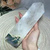 Decorative Figurines Healing High Quality Natural Crystals Ocean Jasper With Clear Quartz Tower Point Reiki Home Decorations Room Decor