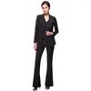 Femmes Deux Pièces Pantalons Mode Femmes Costume Automne Formelle Slim À Manches Longues Blazer Pantalon Gilet Bureau Dames Travail D'affaires Porter Drop De Otdpp