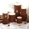 Rzemiosło 1pc małe drewniane ozdoby podstawy bazy pnia oryginalne drzewo drzewa fotograficzne