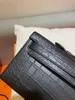 豪華なクラッチバッグデザイナー財布ブランドイブニングハンドバッグ31cmリアルマットクロコダイル肌完全な手作りステッチ紫色の赤いオレンジ色の高速配信