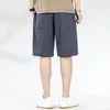 10xl 170 kg casual shorts Summer Loose Stretch Five Point byxor Herr randig stickad fast färg Sweatpants Shorts Män 9xl D4ZO#