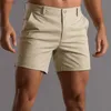 Pantalones cortos para hombres Pantalones cortos para hombres Pantalones de verano de color sólido para hombres bolsillos con asas sueltas pantalones cortos deportivos casuales para correr pantalones cortos rectos bolsa de deportes de playa 24325