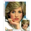 Stitch Princess of Wales Diamond Rinases Peinture Lady Diana Spencer Cross Cross Stitch Picture Mosaic Drill Craft Home Decor