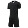 Mändomare Soccer Jersey sätter professionell Vneck Football Uniform Short Sleeve Match Judge Pockets Shirt and Shorts 240318