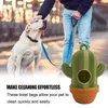 Hundklädklasse -sopor Dispenser Cactus Shaped Portable Holder för poop återanvändbara väskor poo pickup vandring löpning