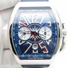 Produkty męskie Vanguard 44 mm Watch 7750 Valjoux Automatyczny ruch z funkcjonalnym chronografem Watch Blue Dial Expoded Numer285i