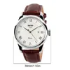 Wristwatches Roman Numerals Watch Leather Strap Man Business Casual Vintage Wristwatch Waterproof Retro For Trip