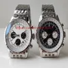 Herenhorloges in 2 kleuren Kwaliteitshorloge 45 mm Navitimer AB031021 BF77 453A Chronograaf Werkend quartz vouw roestvrij staal 202232p