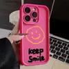 Cell Phone Cases Cartoon Simple Fashion Smile Face Silicone Case for IPhone 15 14 13 Pro Max 12 11 Pro XR X XS Max 7 8 Plus SE 2020 Soft CoverY240325