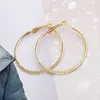 Chain Hgflyxu Gold Round Big Hoop Earrings Suitable for Women Simple Round Earrings Matte Womens Fashion Womens Jewelry Gift New E0157 240325