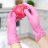 Rękawiczki Różowe rękawiczki do dyspozycji nitrylowej lateksu wolne małe średnio dziewczynka kobieta do egzaminu róży rękawiczki do pracy w domu pieczenie włosy xsmall
