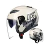 Casques de moto Casque Double Miroirs Protection solaire saisonnière 3/4 Demi-hommes et femmes Sécurité d'hiver Anti-buée Lentille Drop Livraison Automo Otrc5