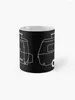 Mugs White Line Eriba Coffee Mug Pottery Cups Kawaii