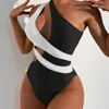 Designer de luxo bikini feminino novo bloco de cor triangular emagrecimento praia e beira-mar férias maiô