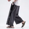 fi mężczyzny hajuku harem spodnie Summer Cott Linen Joggers Pants Mężczyzna vintage chiński w stylu dresowe sploty dresowe plus size 51GB#