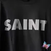 Men's T-Shirts New Saint Michael Tshirts Classic Washed Distressed Black Short Sled Vintage Hiphop Street Top Tees Men Women T-shirts J240325