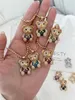 5 uds Micro Cz Zircon Pave Lovely Bear Charms colgante cobre chapado en oro para la fabricación de joyas collar accesorios DIY 240315