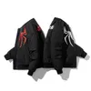 Hiver Rétro Aviateur Veste Hommes Momen Couple Casual Veste Hip Hop Araignée Costume De Baseball Brodé Épaissi Manteau De Rue # 283 p03L #