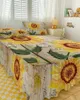 Bed Skirt Retro Shabby Sunflower Elastic Fitted Bedspread With Pillowcases Protector Mattress Cover Bedding Set Sheet