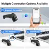 Portable Bluetooth 2D QR Image PDF417 Screen Scanning Reader Wireless 1D Laser Barcode Scanner for WindowsAndroid 240318