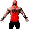 mens Casual Fi Tank Top Gym Fitn Workout Cott Sleevel Shirt Summer Clothing Male Hooded Singlet Hip Hop Vest g19o#