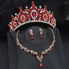 Necklace Earrings Set Luxury Wedding Crown For Women Tiaras Princess Party Prom Bride Jewelry Bridal Pageant