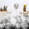 Коробки, 102 шт., металлические воздушные шары Sier, белые воздушные шары, гирлянда, арочный комплект, воздушные шары с конфетти Sier, шары для детского душа, декор для дня рождения, свадьбы, вечеринки