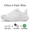 2024 Classic ONE ONE Hokasss Bondi 8 Running Shoes Kawana Clifton 8 9 black white trainers Women Men Sneakers Designer Hokad womens Free People Platform Shoe us 13