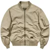 Nova tendência homens jaqueta aviador zíper puro cott safari estilo jaqueta casaco americano retro jaqueta de beisebol dos homens roupas da motocicleta k06o #