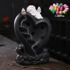 Bruciatori Regalo creativo Cuore amoroso Angelo Decorazioni per l'home office Opera d'arte in ceramica Bruciatore di incenso con riflusso Supporto per bastoncini di incenso artigianale