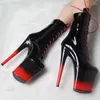 Chaussures de danse LAIJIANJINXIA mode 20CM/8 pouces PU pôle supérieur danse talon haut plate-forme bottes modernes pour femmes