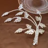 Haarspangen, trendige Strass-Brautschmuck für Frauen, Hochzeitsaccessoires, Blatt, handgefertigt, Party-Kopfschmuck, Braut-Tiaras