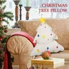 Oreiller décoratif de vacances de Noël de 19,69 pouces avec lit en forme d'étoile pour décoration de canapé