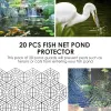 Cuscino da 20 pezzi per laghetto protettore netto protettore protettore esagonale protezione di pesci galleggianti da pesci da copertura protettiva per gatti di aero per pesci