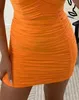 Casual Dresses Womens 2024 Summer Fashion Rose Detail Ruched Off the Shoulder Short Sleeve Bodycon Plain Daily Mini Dress