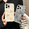 Cell Phone Cases 3D Stereoscopic Love Heart Pearl Epoxy Phone Case For iPhone 15 14 Pro 13 12 Pro Max 11 Aesthetic Shockproof Bumper Soft Cover H240326