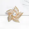 Brooches Fashion Imitation Pearl Flower For Women Wedding Bridal Party Round Bouquet Brooch Pin