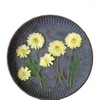 Fleurs décoratives 9-10cm/12 pièces, cire naturelle, Branches de chrysanthème jaune, fleur pressée, colle goutte à goutte, signet, sous-verres, plante, cadre Pe, cadeau