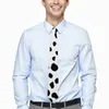 Bow Ties Dalmatian Tie Black Spots Print Kawaii Funny Neck For Male Wedding Quality Collar Printed Necktie Accessories