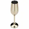 2PcsSet Shatterproof Stainless Champagne Glasses Brushed Gold Wedding Toasting Champagne Flutes Drink Cup Party Marriage Wine 240312