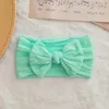 헤어 액세서리 1pcs Born Baby Headband girls elastic 니트 어린이 터번 활 부드러운 나일론 아이 헤드웨어 머리띠