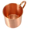 Tazze 4X Tazza Moscow Mule in rame puro, solida e liscia, senza rivestimento interno, per cocktail, caffè, birra, latte, acqua, bicchieri per la casa