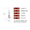 Stud Earrings Autumn And Winter Ancient Gold-Plated Imitation Jade Xiangyun Safety Buckle Chinese Style Retro Cheongsam Hanfu Jewelry